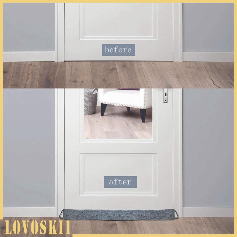 [Lovoski1] ภายใต้ประตู Draft Blocker Noise Blocker สีเทาประตูกวาด Weather Stripping เพื่อความสบายในร