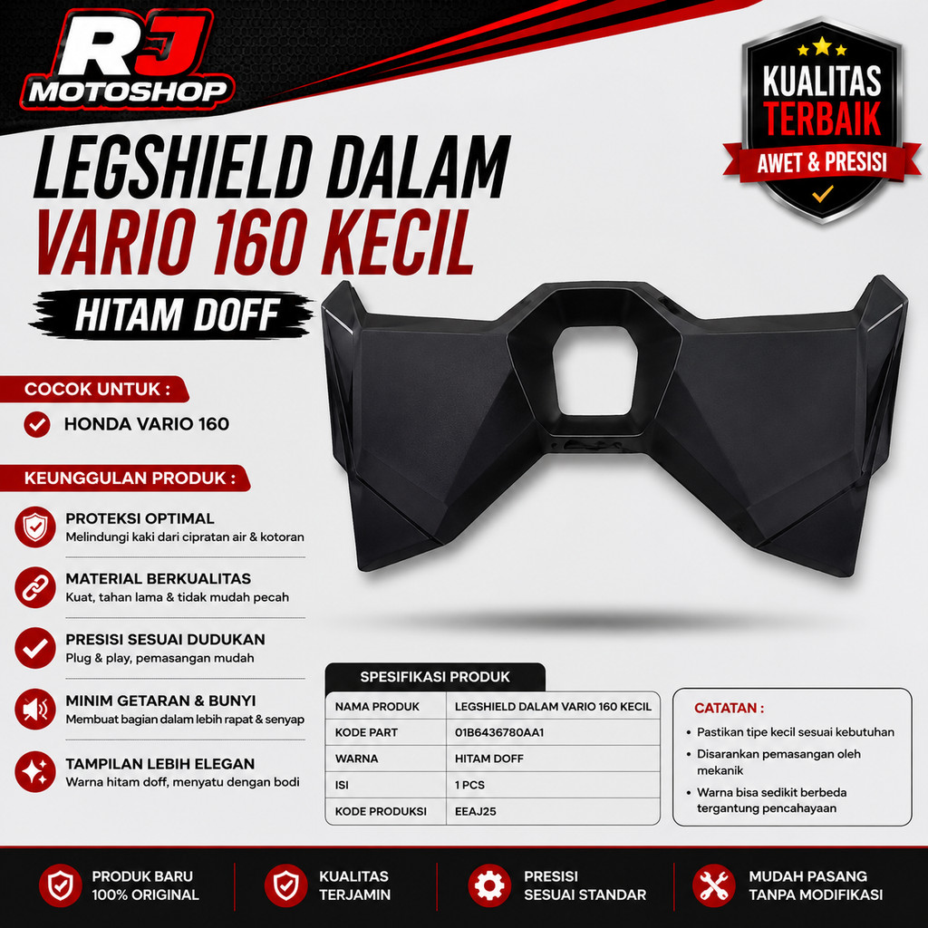 Legshield In Vario 125 23 Small Black (PU) WIN Brand