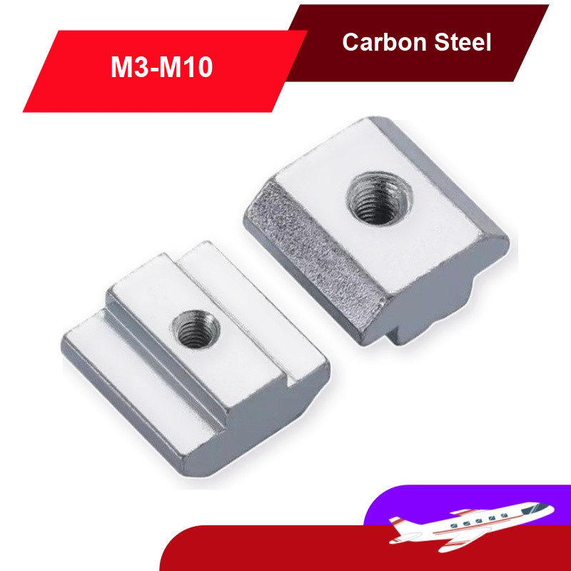T-Slot Nuts M3-M10 Nickel/Carbon/Galvanized สําหรับอุตสาหกรรมกรอบอลูมิเนียม二批โซ่