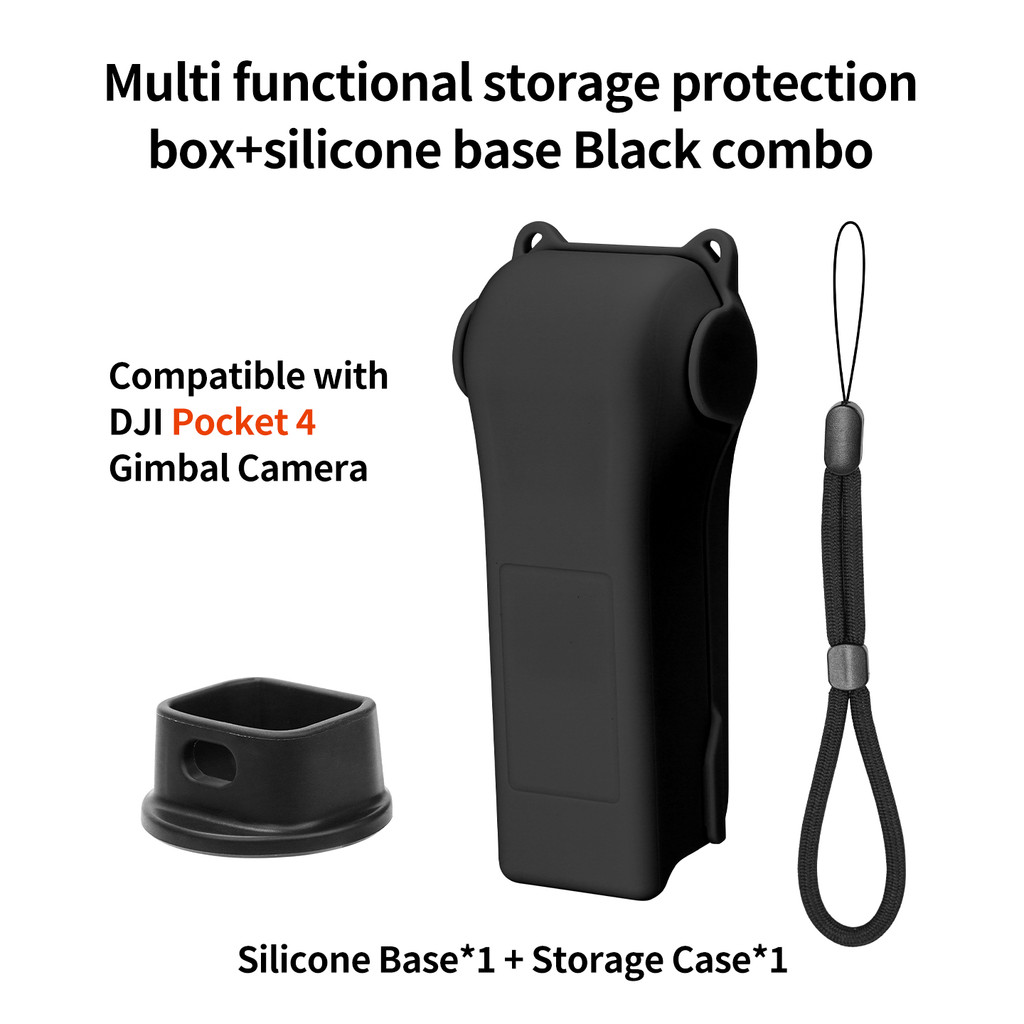 XT-XINTE เคสซิลิโคนเคสโทรศัพท์เข้ากันได้กับกล้อง DJI Pocket 4 Gimbal
