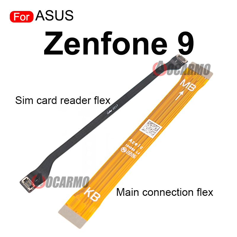 1X สําหรับ ASUS Zenfone 9 การเชื่อมต่อเมนบอร์ดซิมการ์ด KB MB บอร์ดหลัก Flex Cable อะไหล่