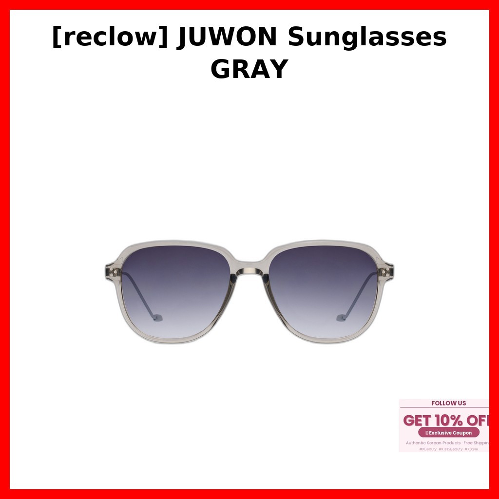 [รับlow] แว่นกันแดด JUWON GREY / แว่นกันแดดเกาหลี / สีไล่ระดับ / ของแท้ 100% โดย Kiss2Beauty