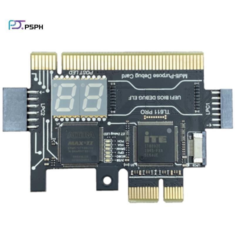 การ์ดวินิจฉัย TL611 PRO, การ์ดวินิจฉัย Pcie สําหรับเมนบอร์ด Pci ตั้งโต๊ะและแล็ปท็อป (สีดํา)