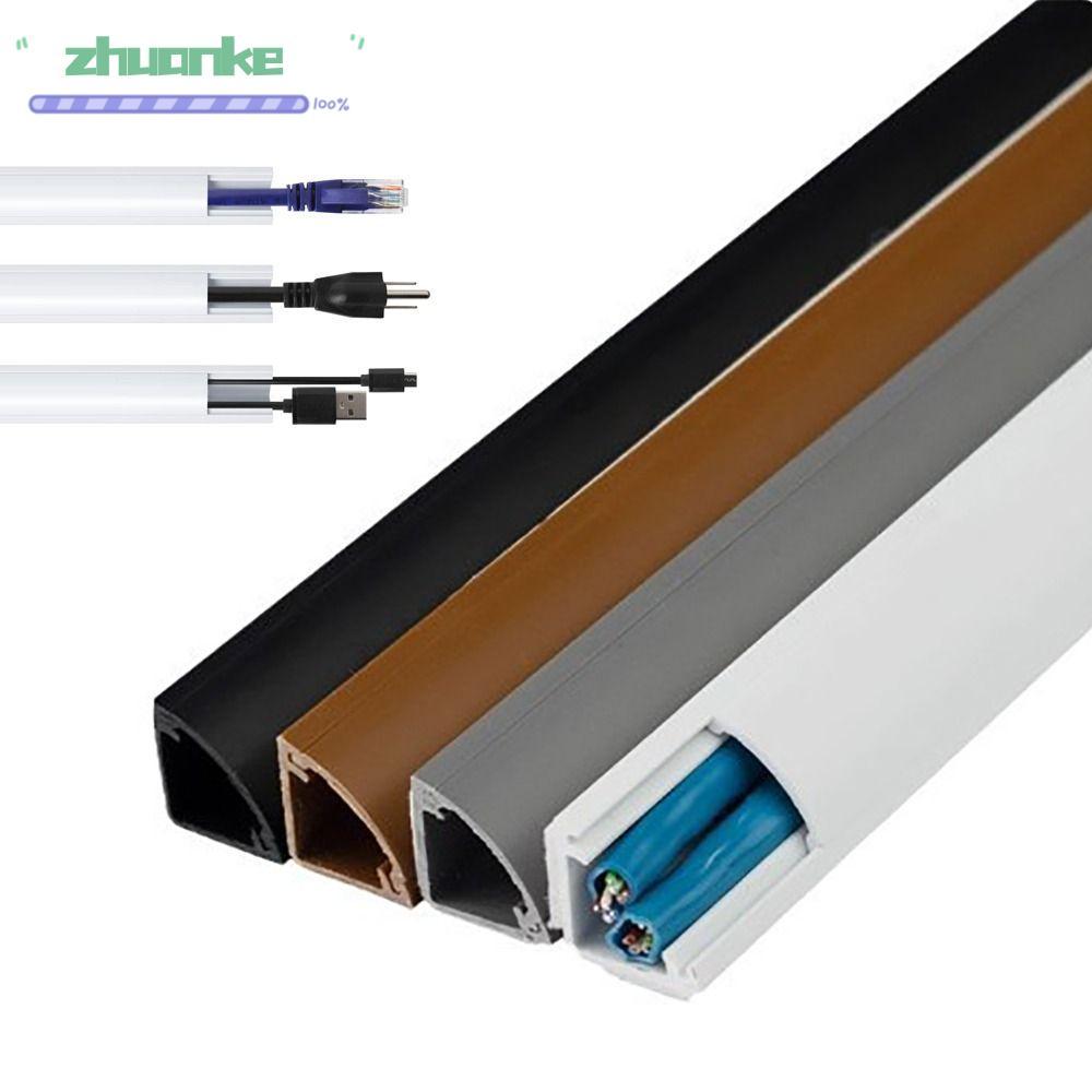 ZHUANPH มุมสายเคเบิลคอนซีลเลอร์,สี 100 ซม.สาย Hider, Professional Universal PVC Self กาวลวด Baseboar