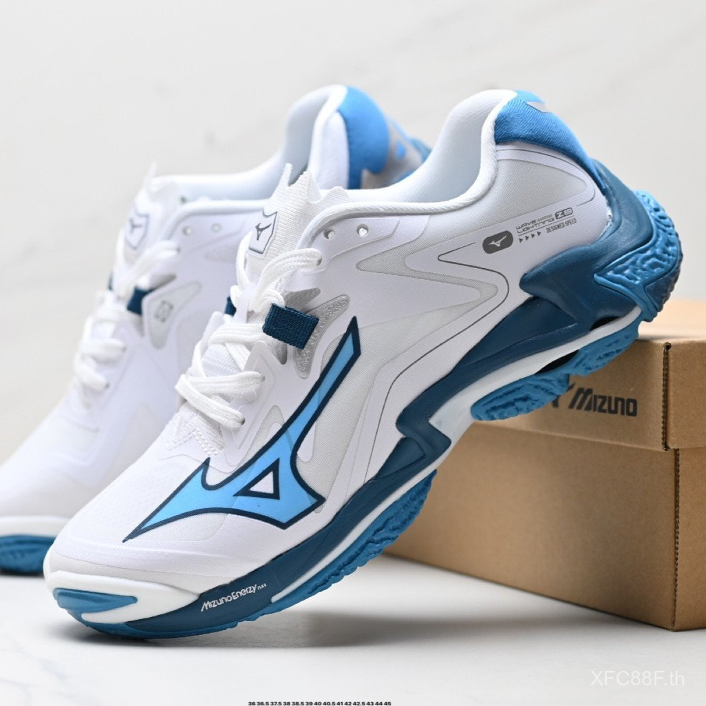 LCZ3 Mizuno Wave Lightning Z8 Sports Casual Shoes สีฟ้าขาว
