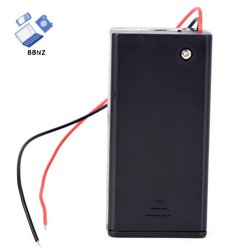 [BBNZ] 9V Volt PP3 Battery Holder Box DC Case With Wire Lead ON/OFF Switch Cover TH