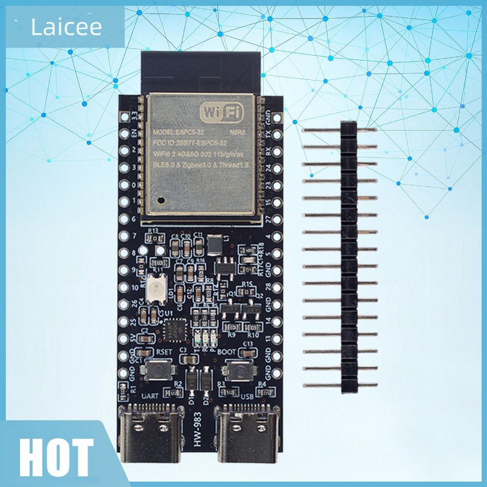 [Laicee.th] ESP-32-C5-DevKitC-3 Microcontroller Board 2.4GHz 5GHz Dual Band 8MB Flash 8MB PSRAM RISC