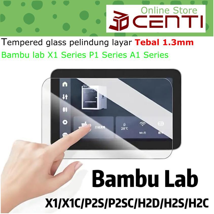LAYAR ป้องกันหน้าจอ 3D ป้องกันหน้าจอไม้ไผ่เครื่องพิมพ์ X1 X1C P1 P1P H2S H2D H2C A1 A1 Mini Series b