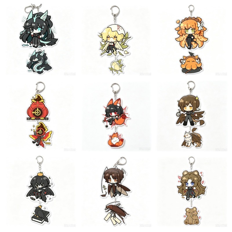 Faust Dante Rodion Hong Lu Gregor กุญแจอนิเมะ ‌Limbus Company Men Key Chain สําหรับผู้หญิงการ์ตูนอะค
