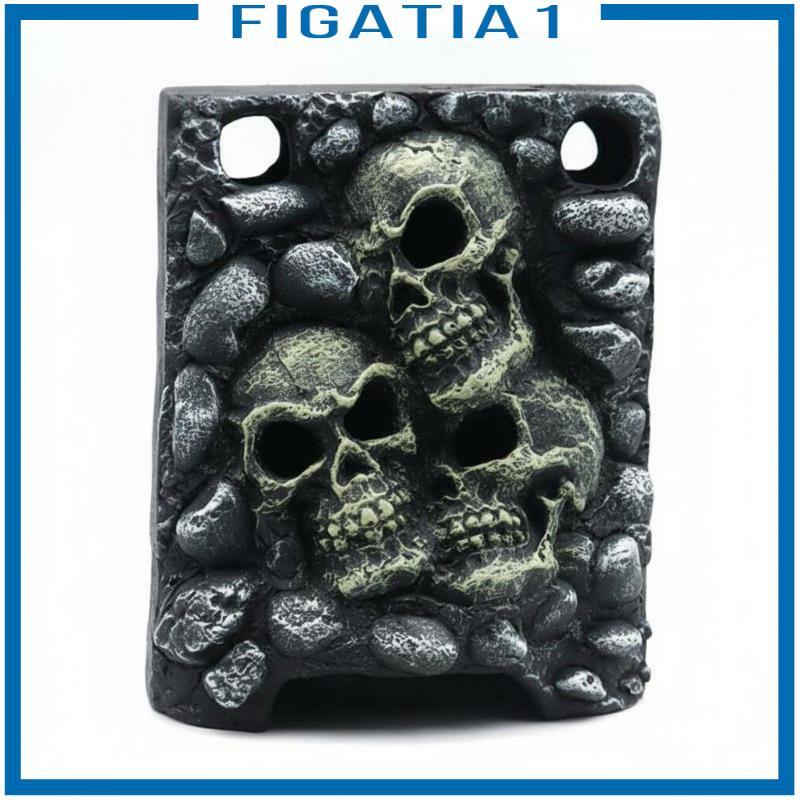 [figatia1] เรซิ่น Cranium ตกแต่งรายละเอียดที่สมจริง fishes Tank Cranium Cave Smooth Edges