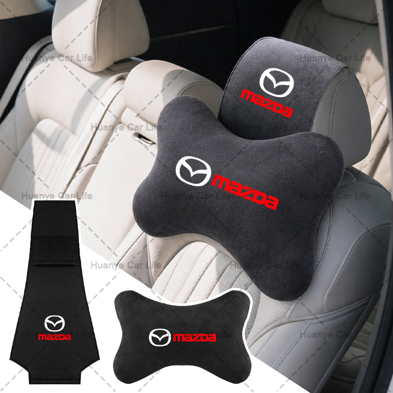 ผ้าฝ้ายรถที่นั่ง Headrest Breathable รถคอหมอนสําหรับ Mazda 2 3 5 6 2017 CX-4 CX-5 CX-7 CX-8 CX-9 CX-