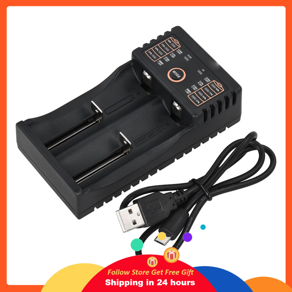 Supergoodsales Liitokala Lii-202 Smart Battery Charger สำหรับ 1.2 V/3.7 V/3.2 V/3.85 V AA/AAA 18490/
