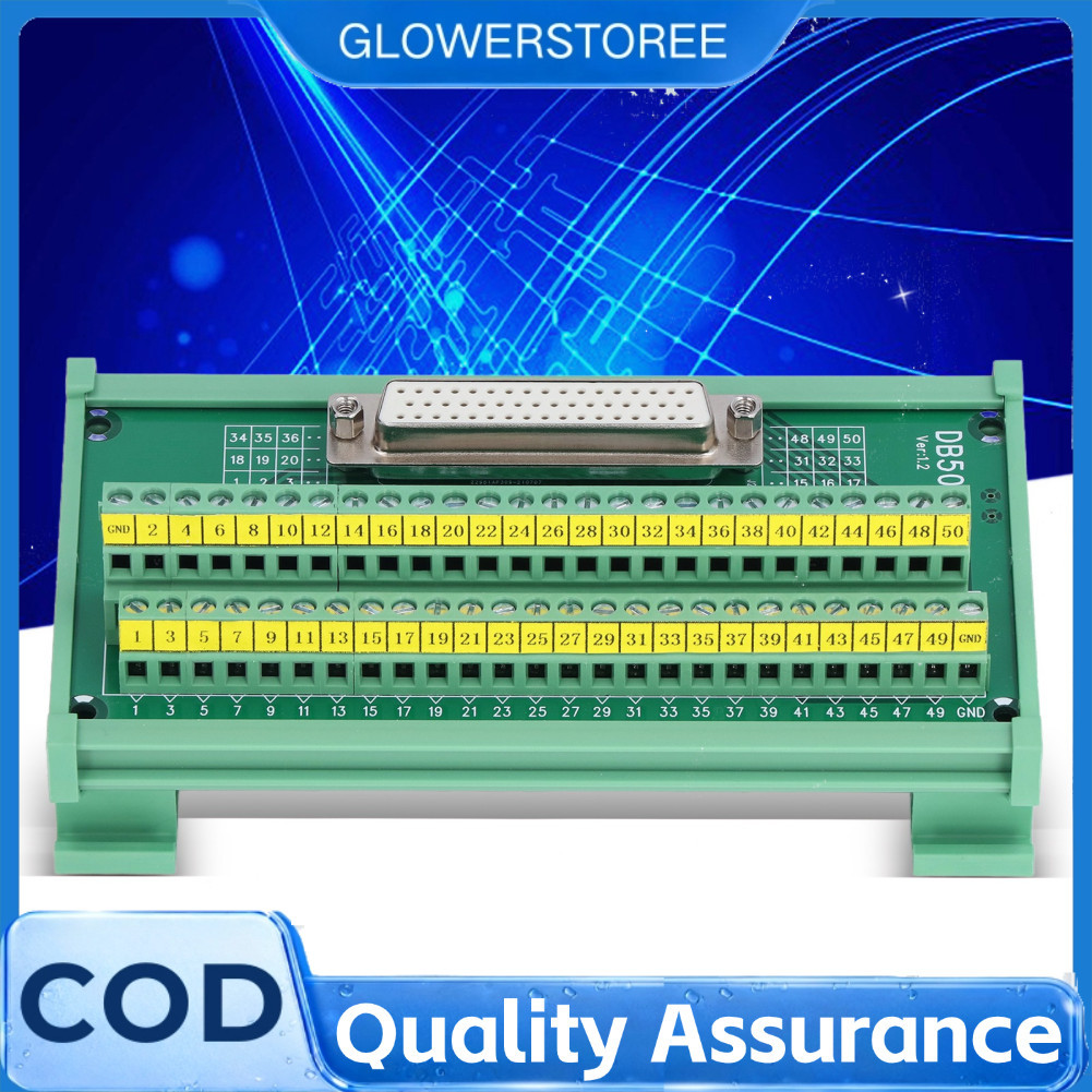 Glowerstoree-th Terminal Block Distribution โมดูล DB50 to Connector แผ่นอะแดปเตอร์ PCB Board ตรงหญิง