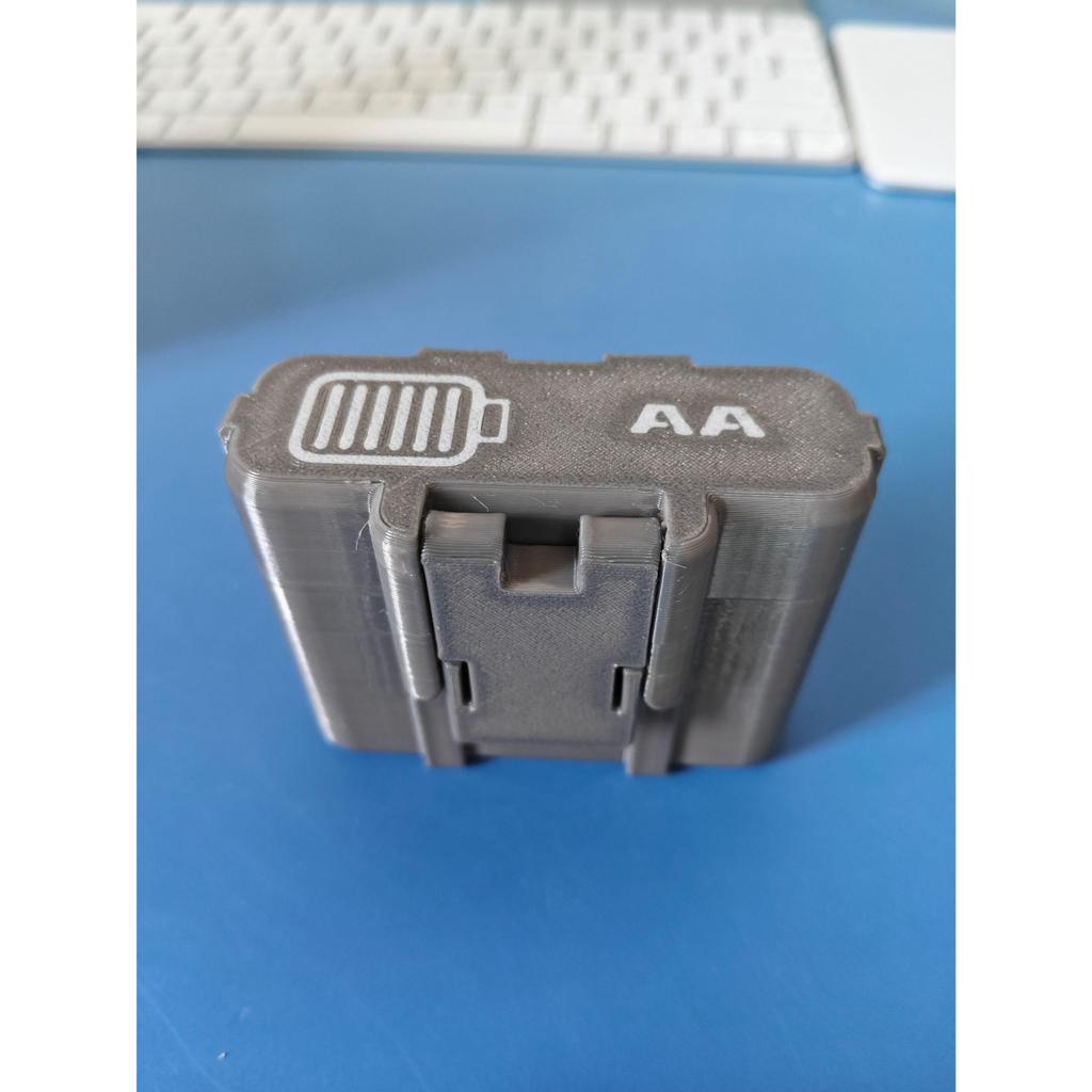 4 กล่องเก็บแบตเตอรี่ AA กล่องเก็บแบตเตอรี่ AA การพิมพ์ 3D กล่องเก็บแบตเตอรี่ AA กล่องป้องกันแบตเตอรี