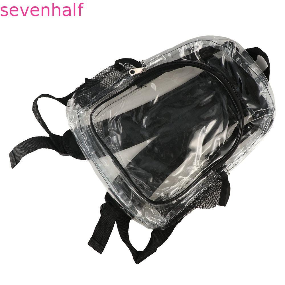 SEVENHALF Clear Tote Bag Messenger Women Clear Purse ทนทาน Men Travel Portable Crossbody Beach Bag