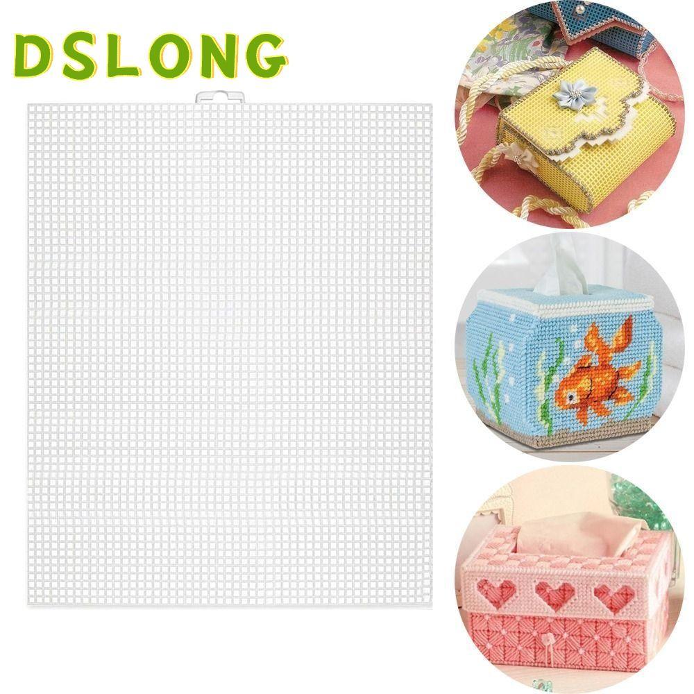 DSLONG Bag Mesh Grid, Plastic White Black Mesh Canvas, Purse Making Supplies 33.5x26CM 7CT Bag Rug เ