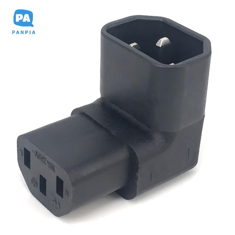 [NBI] 3pin ชายหญิงขยาย 90 องศาลงมุม AC Converter IEC 320 C14 ถึง C13 มุมขวาอะแดปเตอร์ AC IEC 320 VN