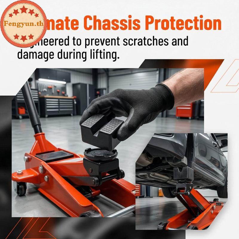 FENGYUN Universal Fit รถ Ja แผ่นยาง Slotted Ja Stand Protection Blo สําหรับ Auto Repair Shop รถยก TH