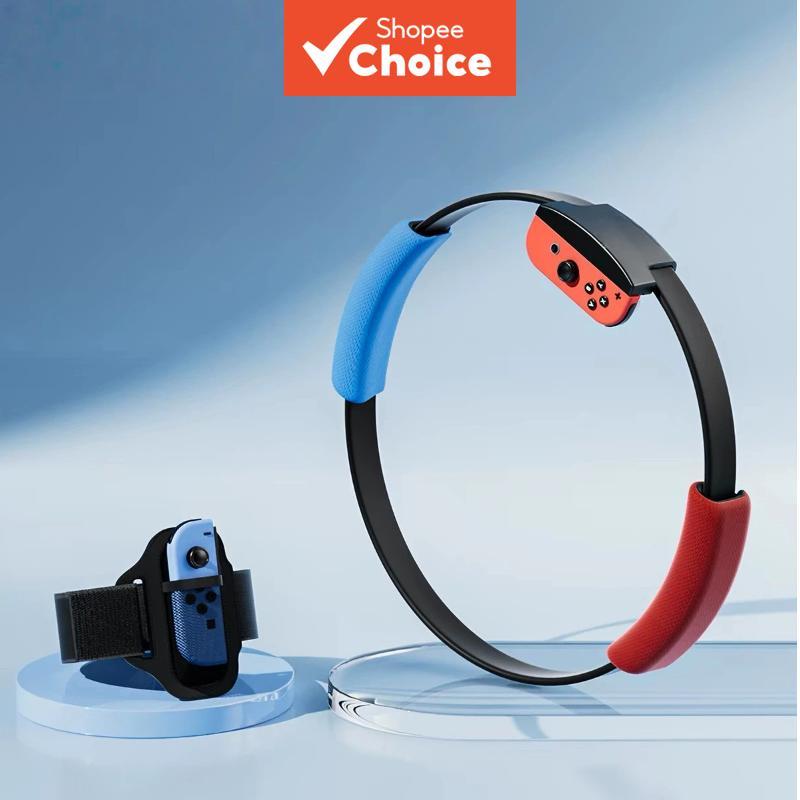 ชุดอุปกรณ์เสริมฟิตเนสผจญภัย Ring-Con Switch พร้อมที่จับเสริม, สายรัดขา และแท่นชาร์จจอย-คอน