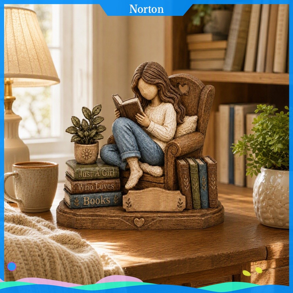 ❦HW Double Layer Cut Wood Plaque Personal Book Lover Desk Decor