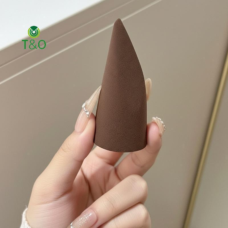 T&O Cone Shaped Soft Makeup Sponge 1/2PCS Wet Dry ใช้แป้งพัฟสําหรับคอนซีลเลอร์ Blush Liquid Foundati