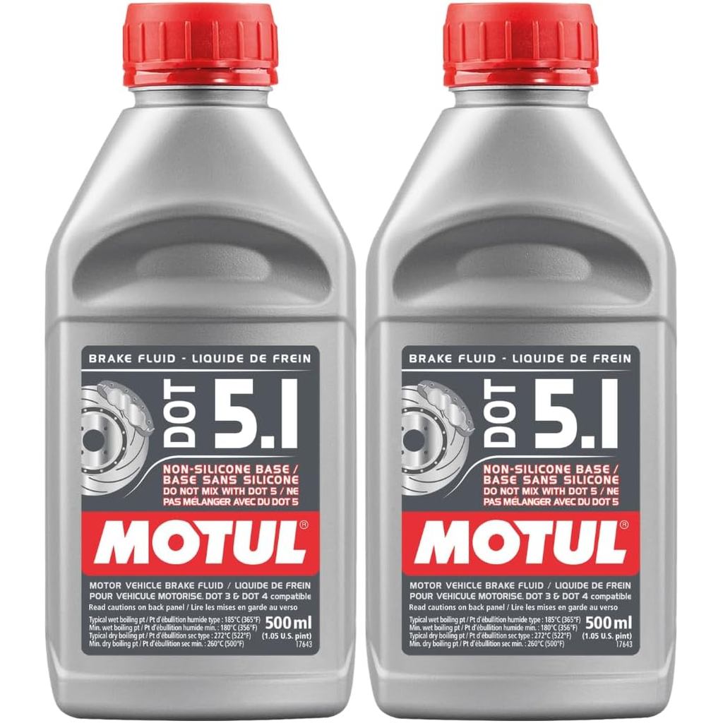 Motul DOT 5.1 น้ํามันเบรกสังเคราะห์ – ของเหลวที่ไม่ใช่ซิลิโคนประสิทธิภาพสูงสําหรับ ABS, ESP และระบบเ