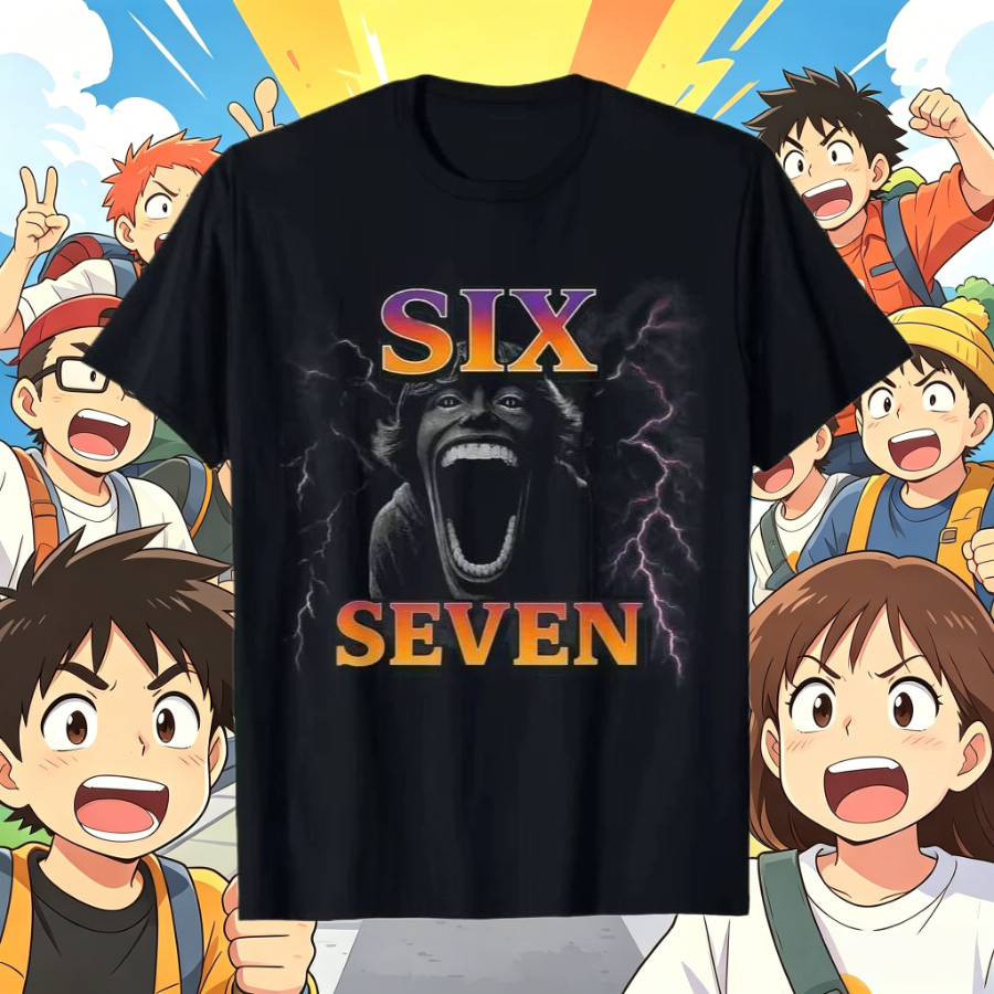 (จัดส่งภายใน 24 ชั่วโมง)67 Six Seven   Meme Design ตลก 6 7 เสื้อยืดผ้าฝ้าย  T เสื้อแขนสั้น