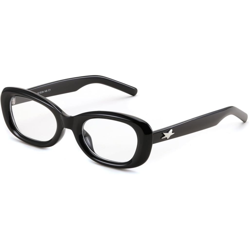 FEISEDY Retro Oval Blue Light Blocking แว่นตาใกล้แว่นตาปลอม Y2k กรอบแว่นตาขนาดเล็ก B0229