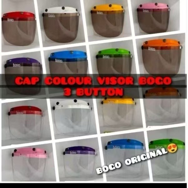BOGO VISOR CLEAR COLOUR CAP VISOR HELMET MHR MS88 SGV BOGO 3 ปุ่ม