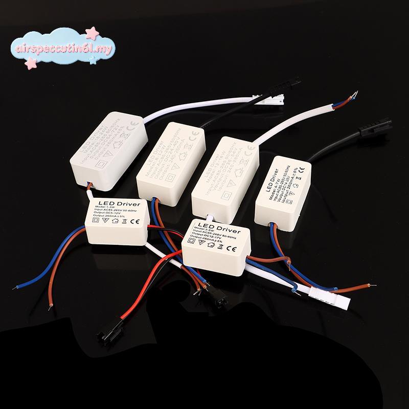 Airspeccutin6l 1PC 1-3W 3-5W 4-7W 8-12W12-18W 18-24W LED Driver Light Transformer อะแดปเตอร์ไฟคงที่โ