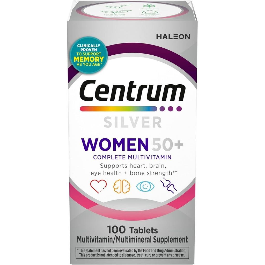 Centrum Silver Womens Multivitamin for Women 50 and Over, 100 เม็ด