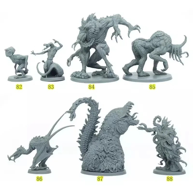 LJJ TRPG เกมกระดาน Cthulhu Death May Die Miniatures,116-127 82-88 Unpainted Horror Monster Dhole มิต