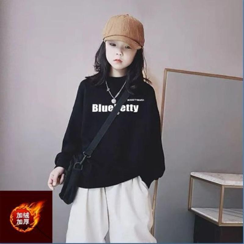 【ks1175.th】 女大童T恤女孩秋季女童打底衫宽松长袖女大童上衣秋天衣服女Girl's T-shirt, autumn girl's base shirt, wid 【0911SMpNjYa4S