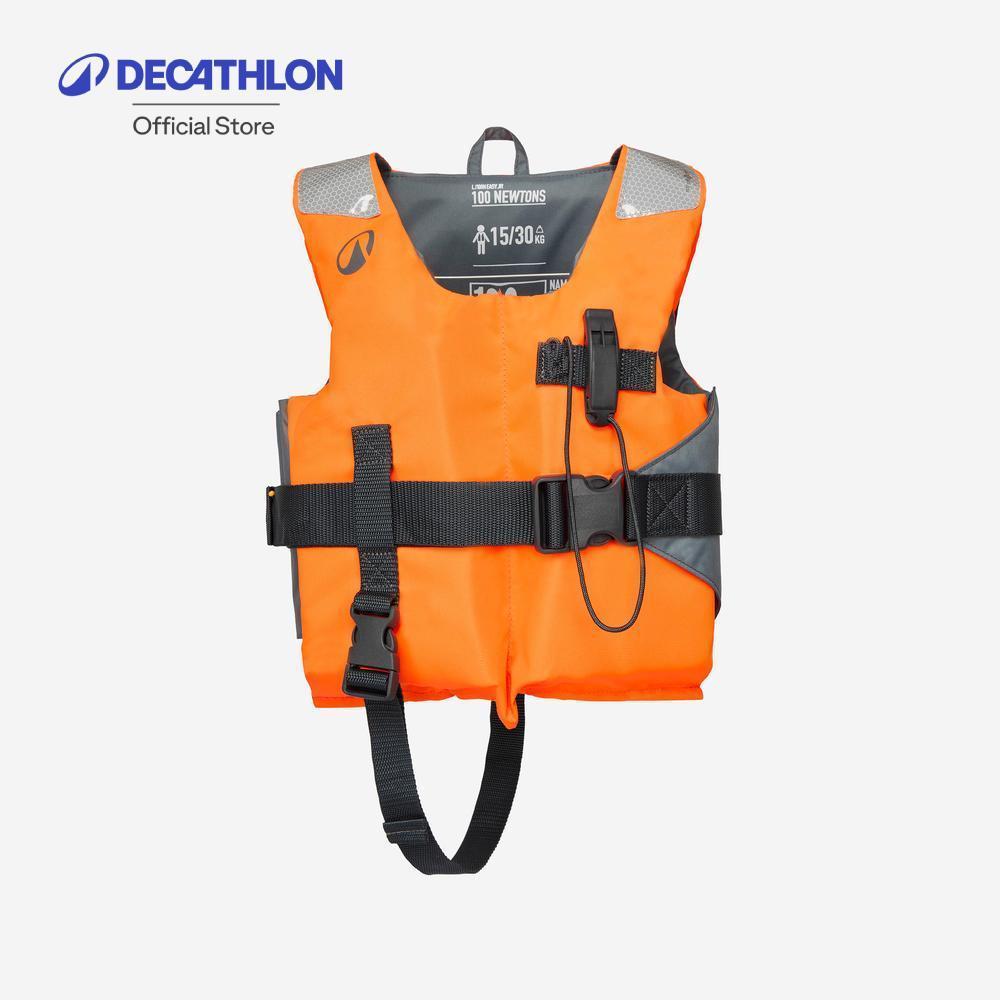 Decathlon Kids' Life Jacket Orange 100N Buoyancy เสื้อชูชีพสำหรับเด็กน้ำหนักตัว 15-40 กิโลกรัม  Orange