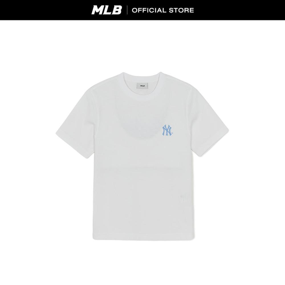 MLB เสื้อยืด ยูนิเซ็กซ์ Basic Color Lettering Back Graphic Over Fit T-Shirts รุ่น 3ATSB6363 50WHS สีขาว