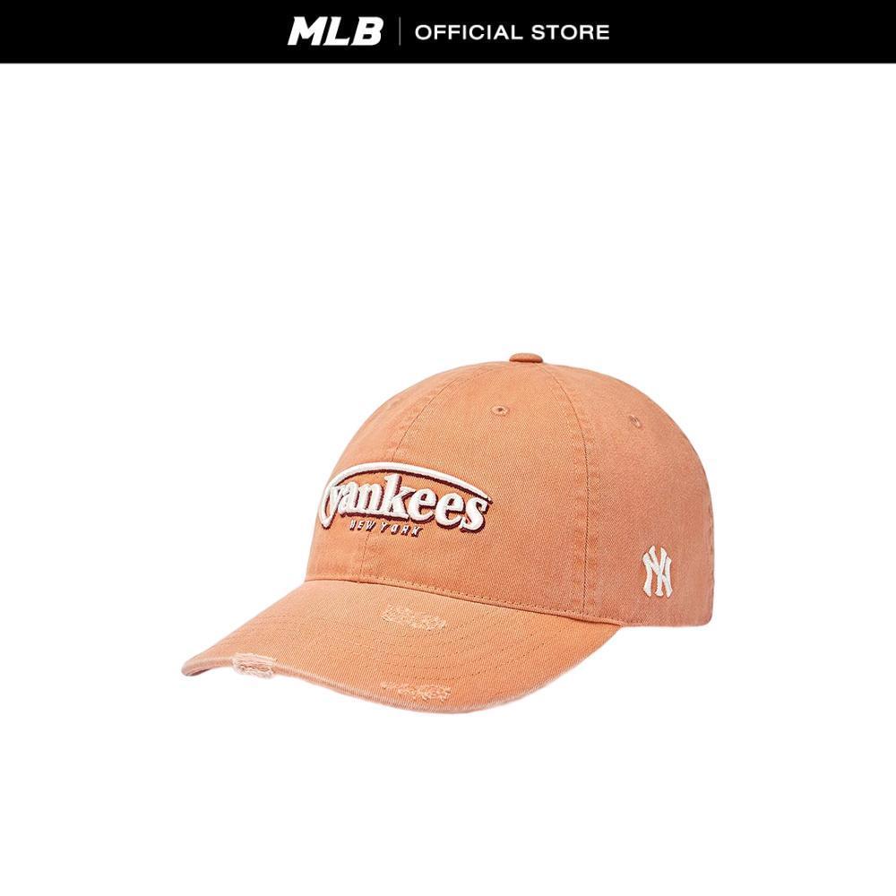 MLB หมวกแก็ป ยูนิเซ็กซ์ Vintage Demage Curve Logo Unstructured Ballcap รุ่น 3ACPV106N 50ORN สีส้ม