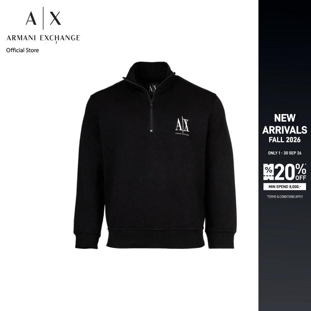 Armani Exchange เสื้อสเวตเชิ้ตผู้ชาย รุ่น XM000370-AF10818-UC001-สีดำ