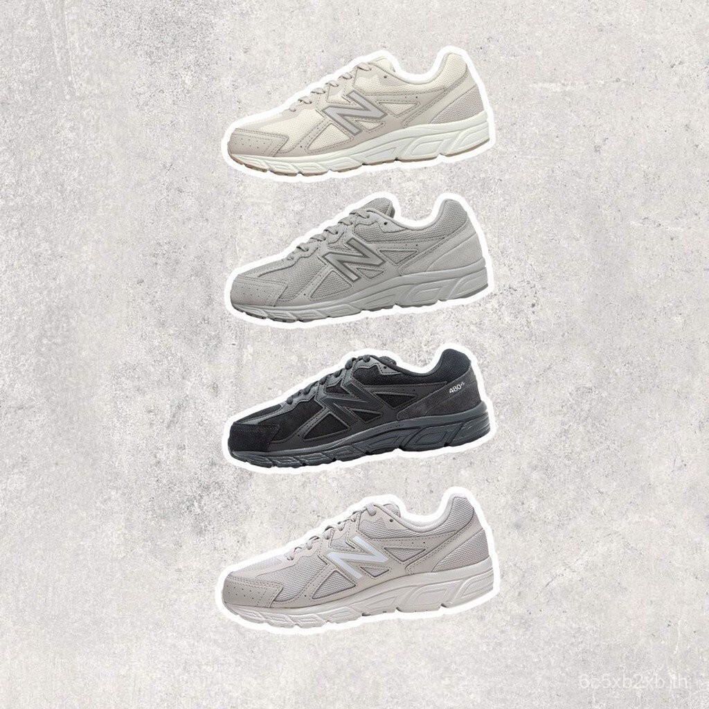 รองเท้า New Balance 480 สีครีม ชานม เทา และดำ สำหรับผู้หญิง