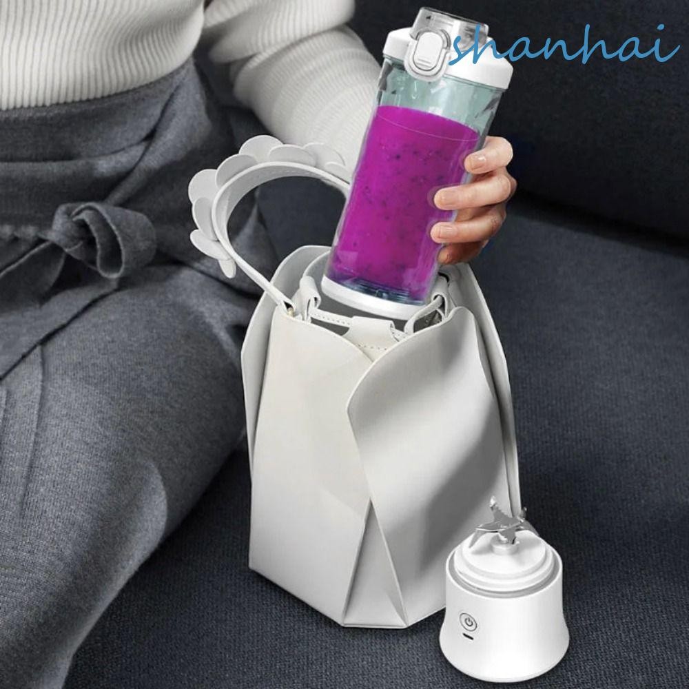 SHANHAI เครื่องคั้นน้ําผลไม้แบบชาร์จไฟได้, ขนาดมินิ 600ml ความจุแบบพกพา USB Juicer, เครื่องผสมผลไม้ 