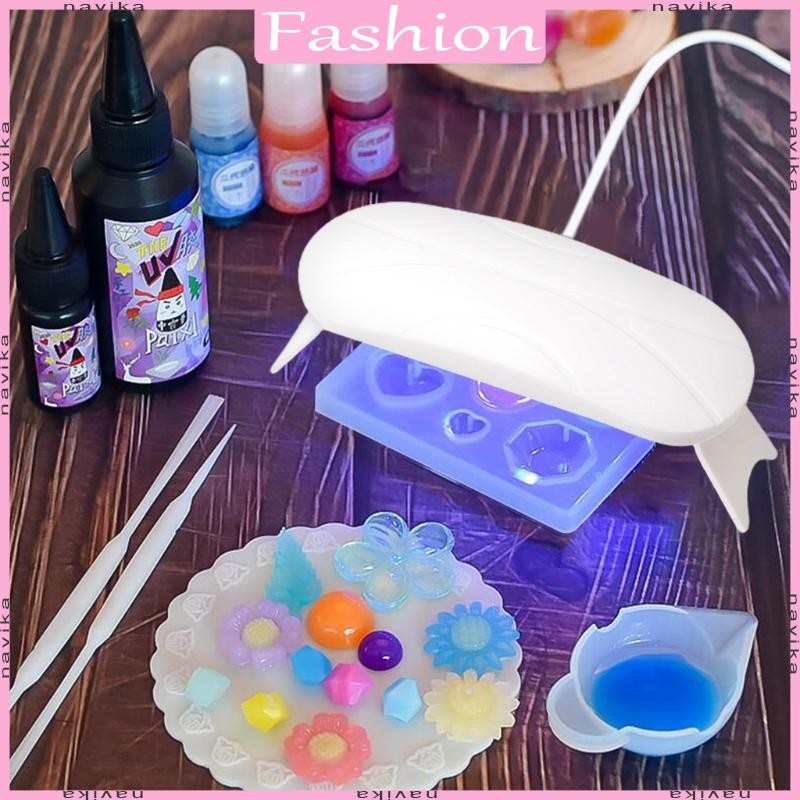 โคมไฟ UV สำหรับทำเครื่องประดับเรซิ่น ควบคุมเวลานำเสนอโดยแสงแดด ชาร์จ USB LED UV Light Kit
