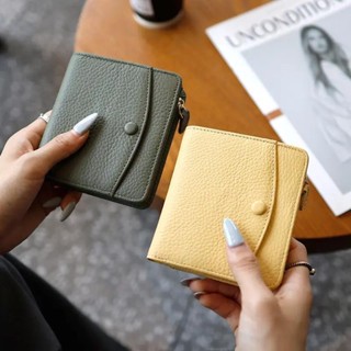 ที่ใส่บัตรหนังวัวสำหรับผู้หญิง รุ่นใหม่ ขนาดกะทัดรัด พร้อมหล…