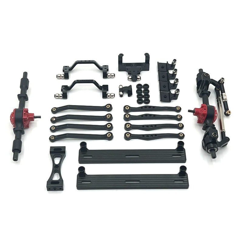 WPL C64 C64-1 โลหะด้านหน้าและด้านหลังเพลาแชสซี Link Rod ดึง Rod Mount ด้านข้างเหยียบ Shock Mount ชุด