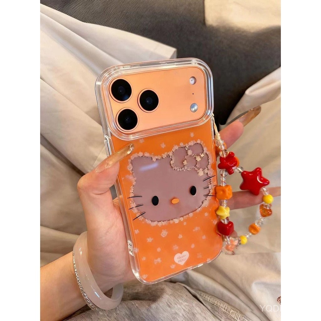 เคสโทรศัพท์เหมาะสําหรับiPhone 7 8 X XS XR XSMAX 11 12 13 14 15 16 17 Pro max Plus Airสตรอเบอร์รี่ดอกไม้KT Catกันกระแทกกันกระแทกกันกระแทกเคสรวมทุกอย่างWRTK