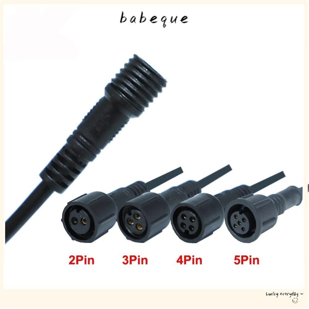 BABEQUE 2Pin 3Pin 4Pin แจ็ค, IP67 สายสีดําชายหญิง LED Connector, 2Pin 3Pin 4Pin 20 ซม.สาย LED Connec