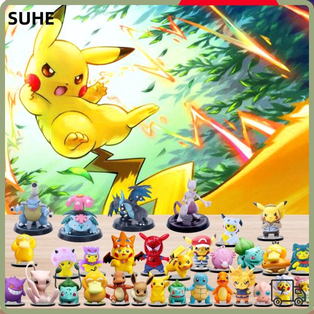 SUHE Pokémon Christmas Advent Calendar, Xmas Gift Box Christmas Counting Calendar, Cute Action Figur