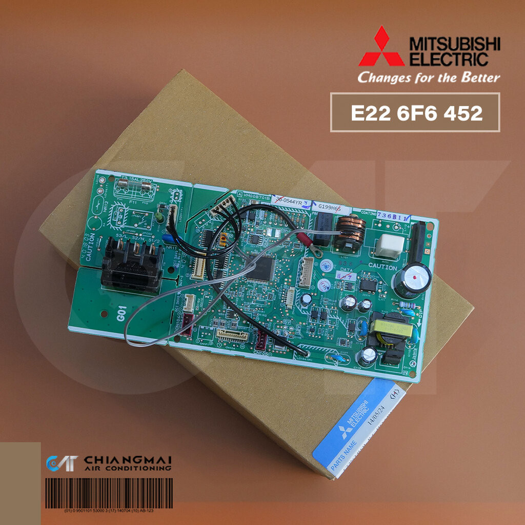 E226F6452 แผงวงจรแอร์ Mitsubishi Electric แผงบอร์ดแอร์มิตซูบิชิ บอร์ดคอยล์เย็น รุ่น MSY-GY18VF-TH1, 