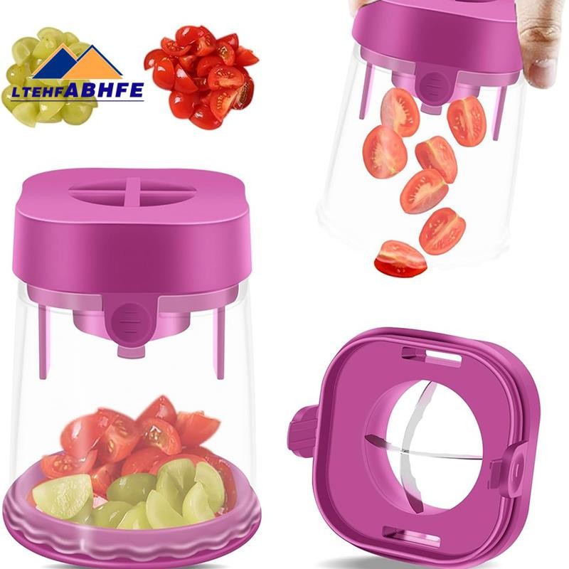 [ขายร้อน L]Cherry Tomato Fruit Cutter Strawberry Fruit Dicer Cherry Tomato and Grape -Type Fruit Cut