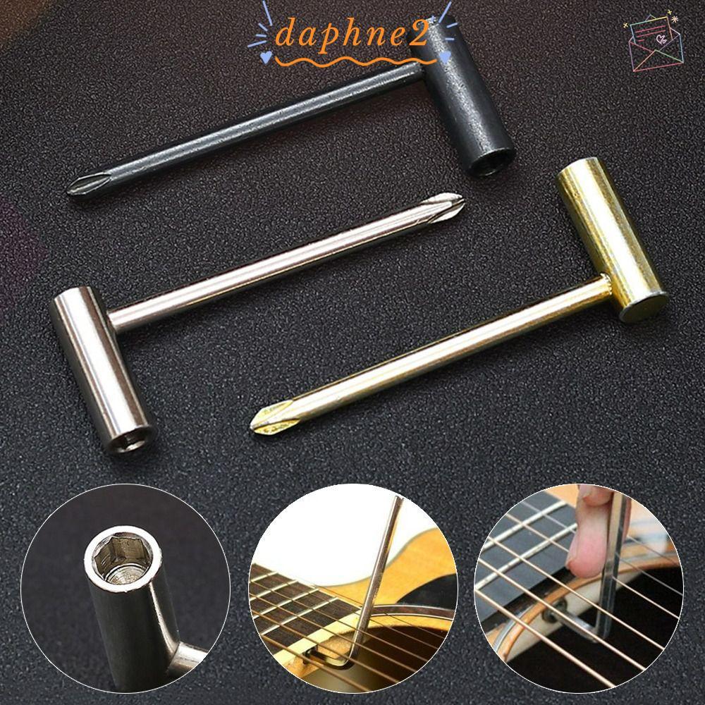DAPHNES กีต้าร์ Truss Rod ประแจ, ประแจหกเหลี่ยมก้าน Truss 6.35 มม., คอคุณภาพสูงปรับโลหะ Hex Spanner 