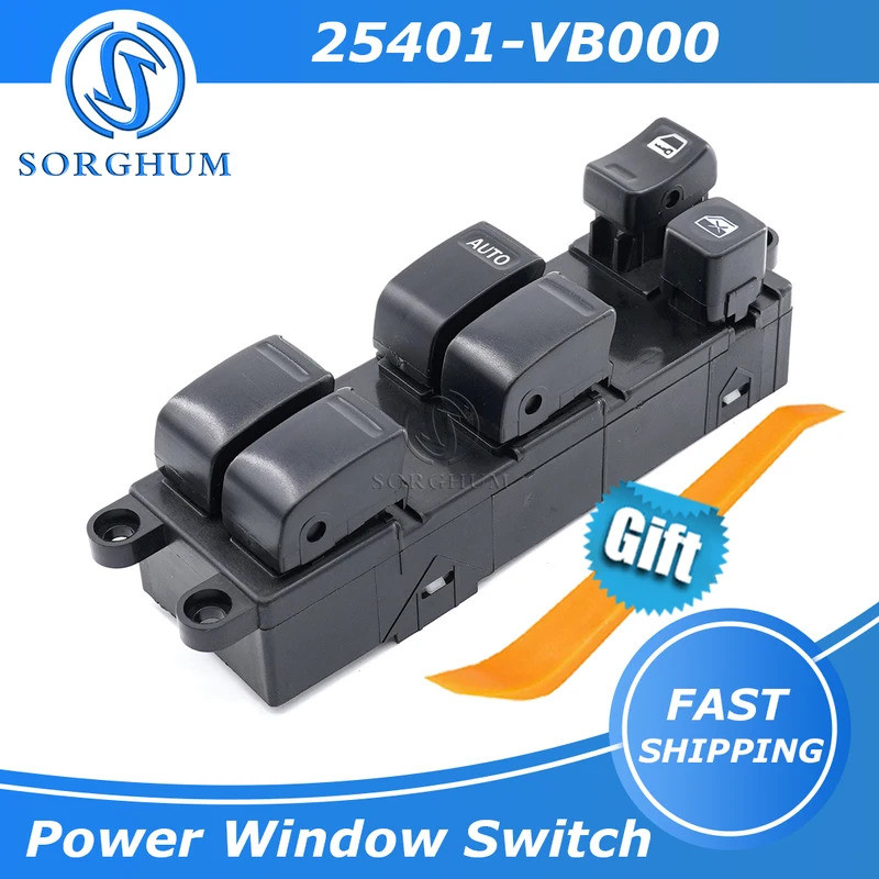 25401-VB000 ด้านหน้าซ้ายด้านข้างไฟฟ้า Window Regulator Master Switch สําหรับ Navara pickup d22 palad