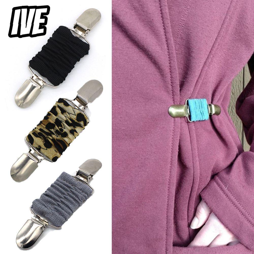 IVEYOUNG Fit Dress Cinch Clips Wine Red Dress Clip Back Cinch Multifunctional Clip คาร์ดิแกนคอปกคลิป